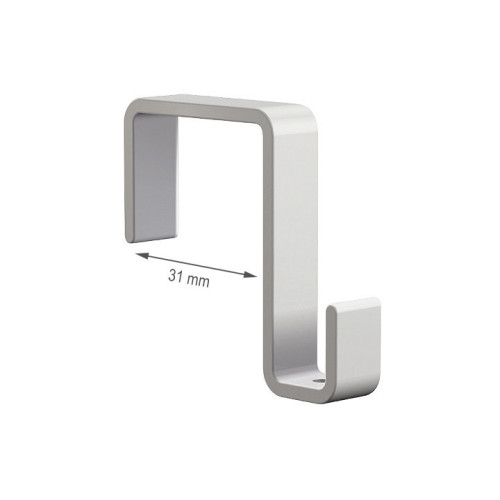 COLGADOR DE PARED BLANCO 31 mm