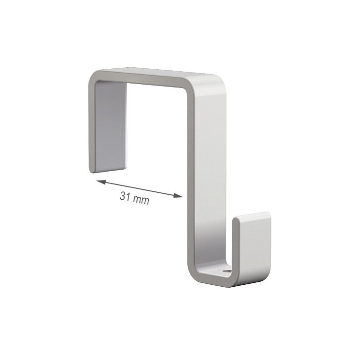 COLGADOR DE PARED BLANCO 31 mm