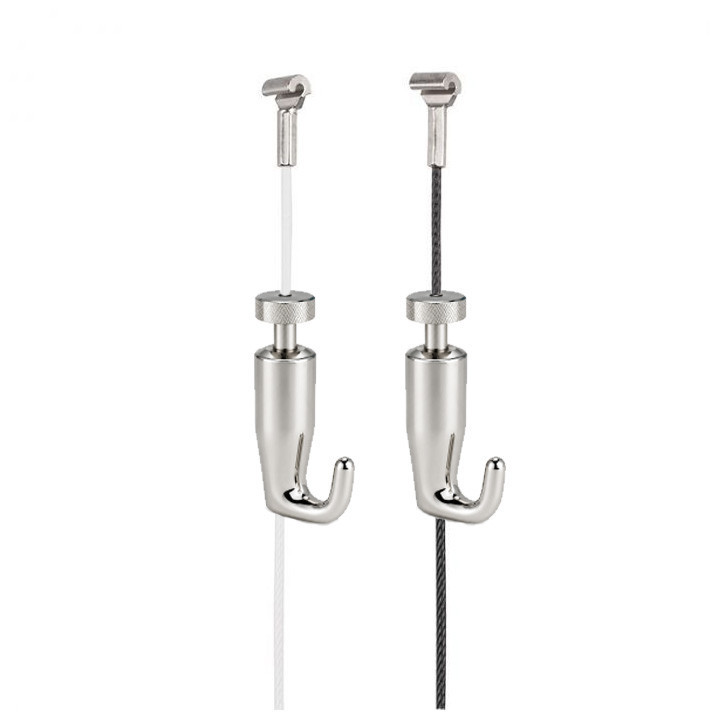 Cable de acero blanco y negro  para colgar cuadros