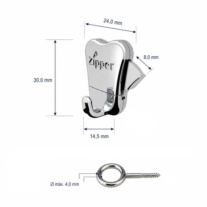 Gancho para colgar cuadros ZIPPER PRO. 20 Kg
