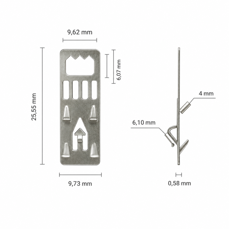 COLGADOR MINI PARA CARTON PLUMA. PACK 50 UNIDADES
