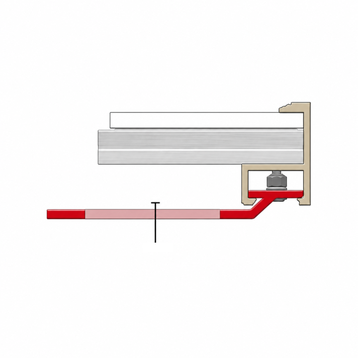 Colgador regulable para marcos de aluminio. 10 ud
