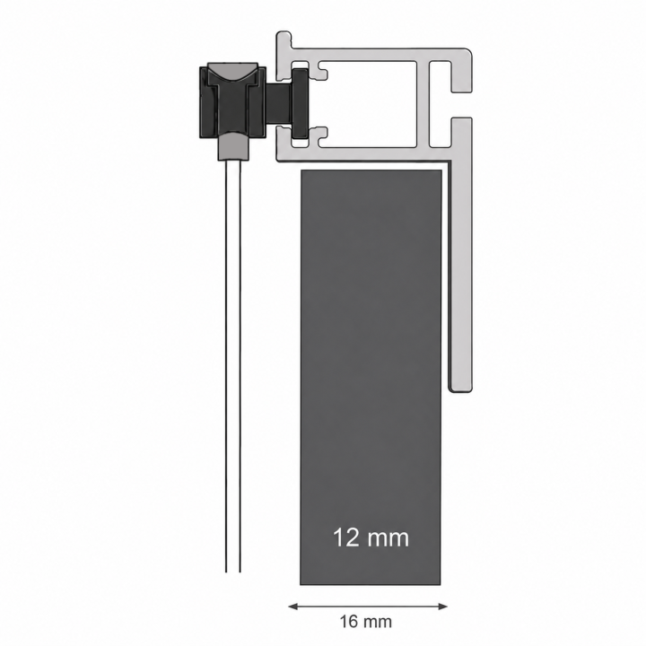 Riel para colgar cuadros TopRail Flat techo 200 cm blanco 45 kg/m guía de aluminio