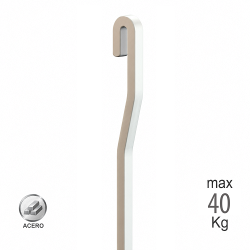 Varilla cuadrada BLANCA 150 cm  para colgar cuadros