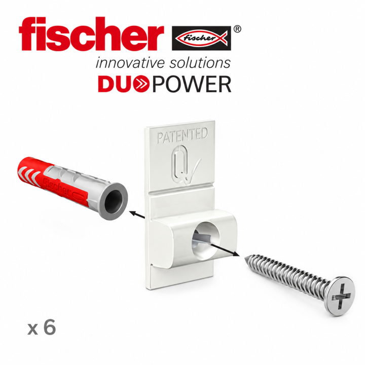 Sistema para colgar cuadros ClickRail Pro 200 cm. BLANCO.