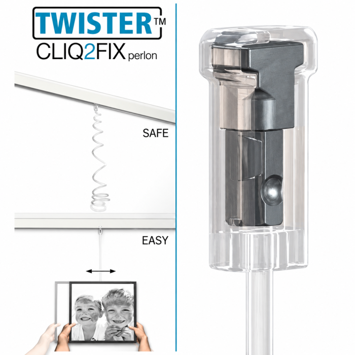 Colgar cuadros con Cable Nylon 2 mm con TWISTER cliq2fix