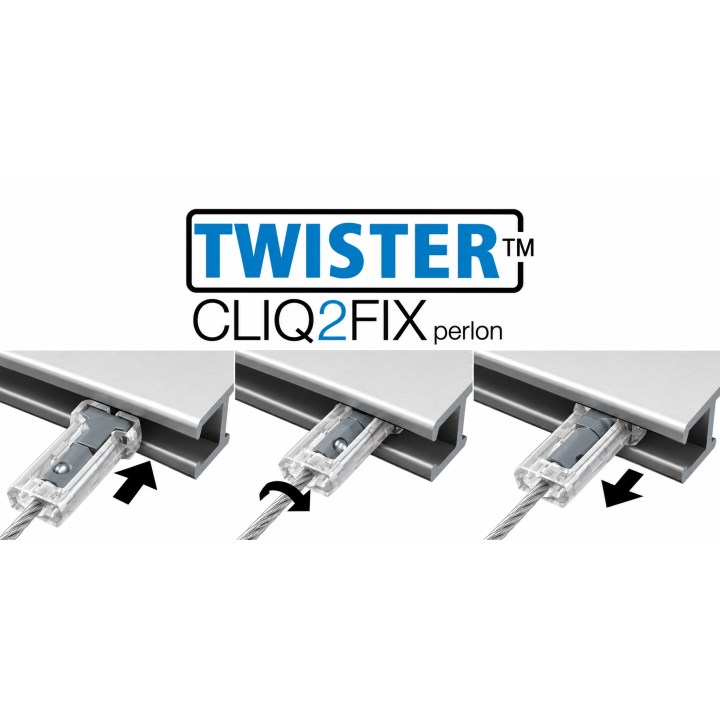 Colgar cuadros con Cable Nylon 2 mm con TWISTER cliq2fix