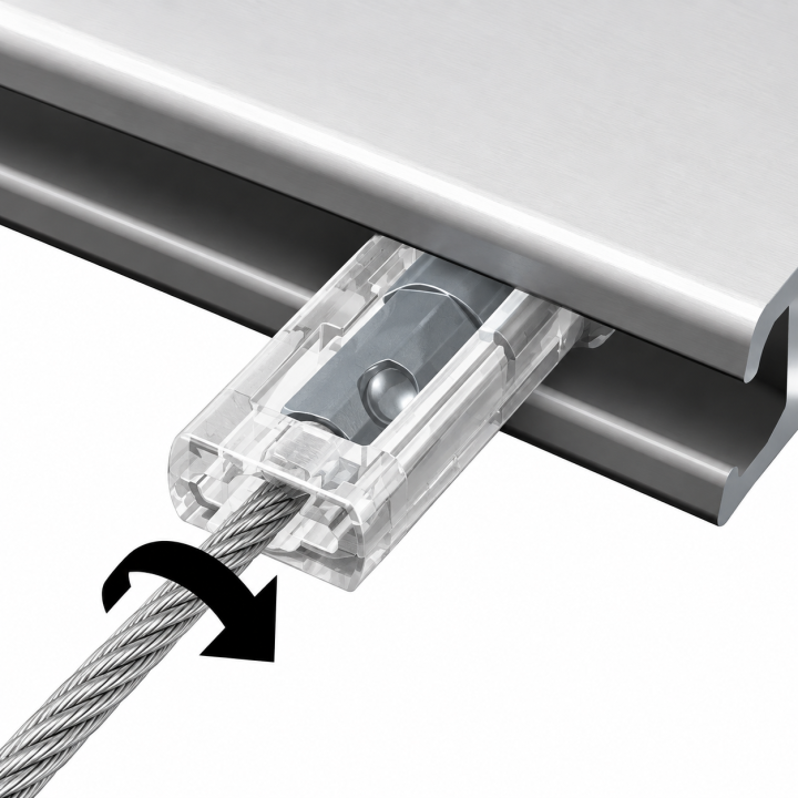 Colgar cuadros con Cable Nylon 2 mm con TWISTER cliq2fix