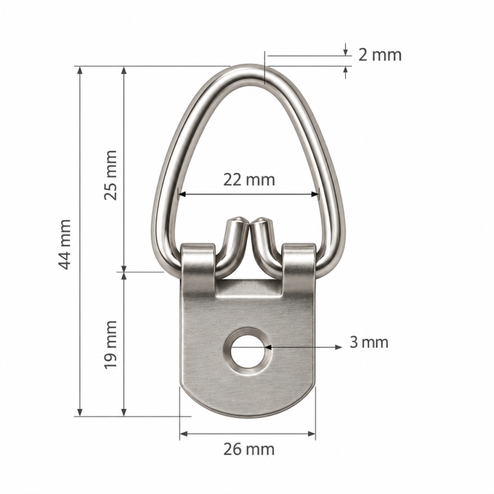 Colgador reforzado 1 taladro. 10 ud