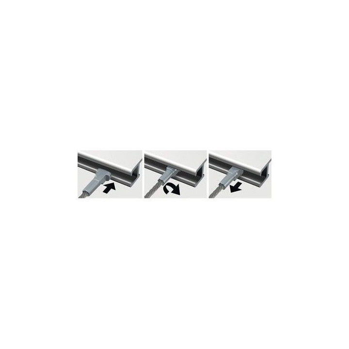Cable ACERO TWISTER MICRO 200 cm para colgar cuadros