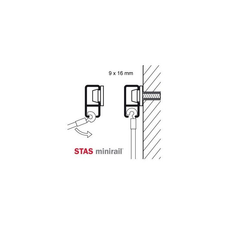 STAS MINIRAIL PLATA ALUMINIO