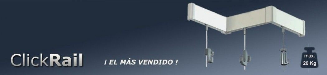 Guia click rail para colgar cuadros