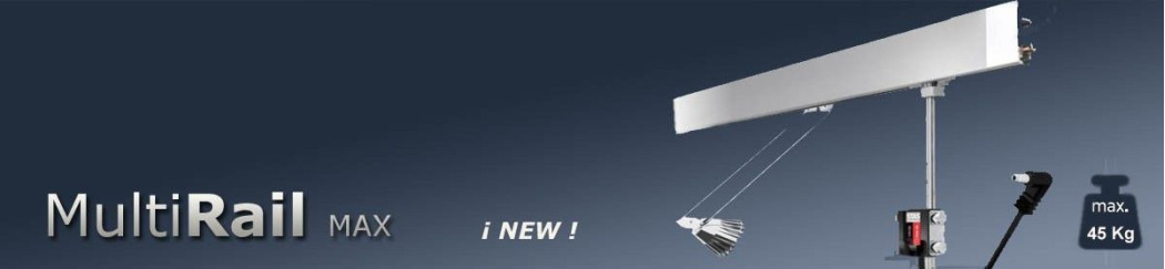 multirail max, guia electrica para colgar cuadros